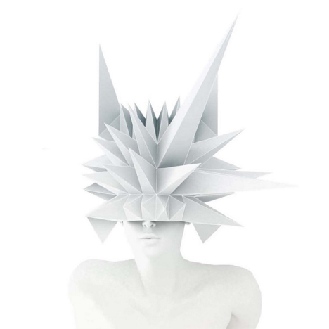 Origami masks for mannequins by 3Gatti Architecture Studio