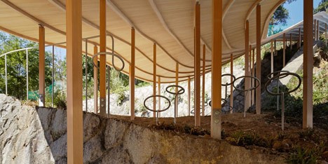 Roof and Mushrooms pavilion by Nendo and Ryue Nishizawa
