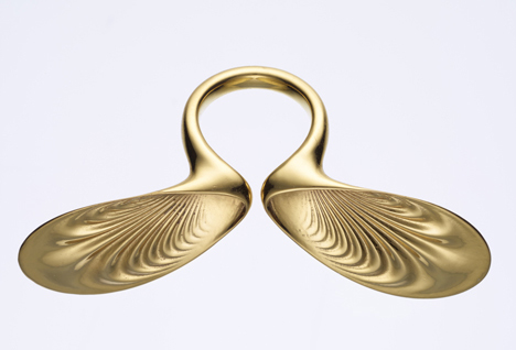 Ross Lovegrove 3D-printed gold jewellery