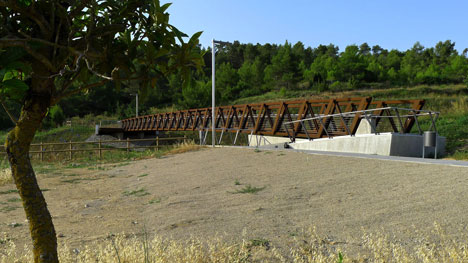 Sant Pere Sacarrera corten steel Footbridge by Alfa Polaris SL