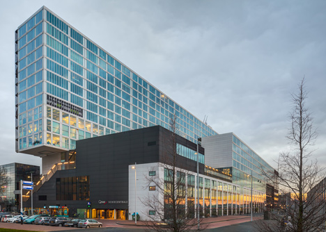 Schiecentrale 4b tower with protruding storage by Mei Architecten en Stedenbouwers