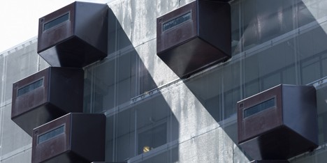 Schiecentrale 4B tower with protruding storage by Mei Architecten en Stedenbouwers