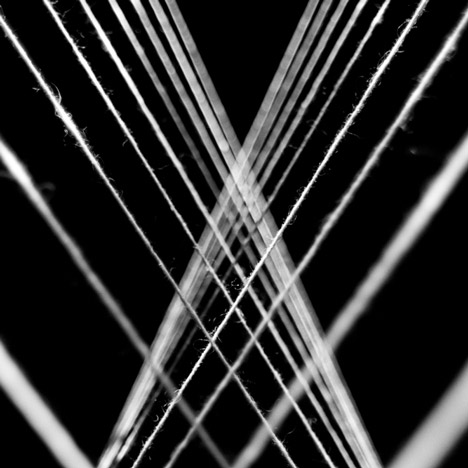 Sounds of Threads music visualisation by Bertrand Lanthiez created on strands of wool