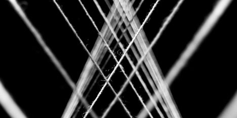 Sounds of Threads music visualisation by Bertrand Lanthiez created on strands of wool