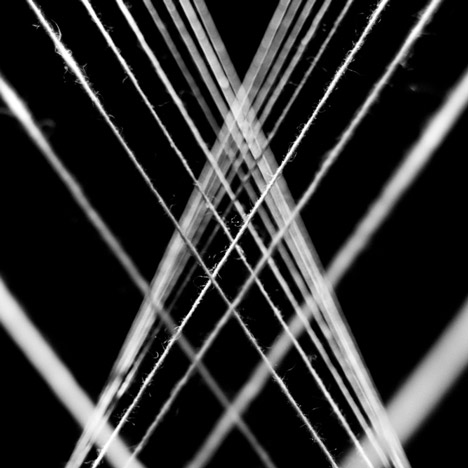Sounds of Threads music visualisation by Bertrand Lanthiez created on strands of wool