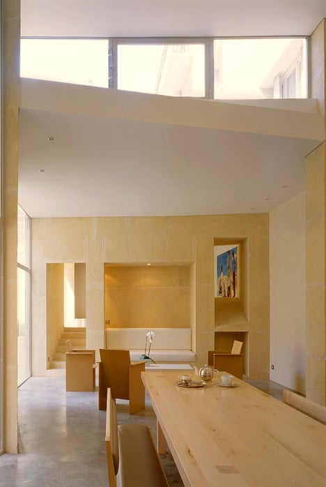 Stone house in Lyon's silk-weaving district by Perraudin Architecture