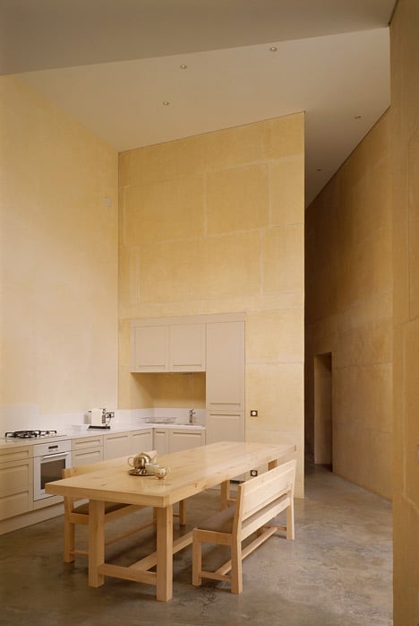 Stone house in Lyon's silk-weaving district by Perraudin Architecture