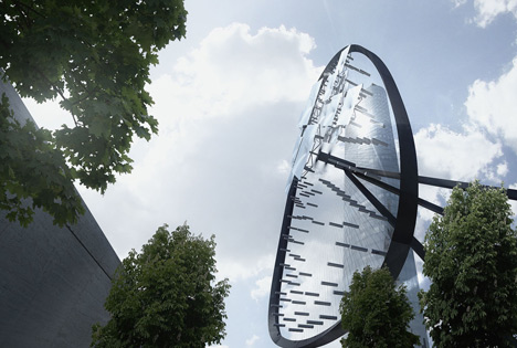 Visualisation of the Surya sunlight-responsive sculpture by REX