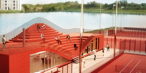 The Couch clubhouse for Tennisclub IJburg by MVRDV
