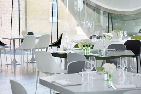 The Magazine restaurant at the Serpentine Sackler Gallery extension by Zaha Hadid