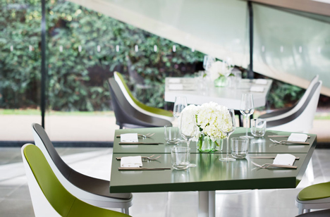 The Magazine restaurant at the Serpentine Sackler Gallery extension by Zaha Hadid