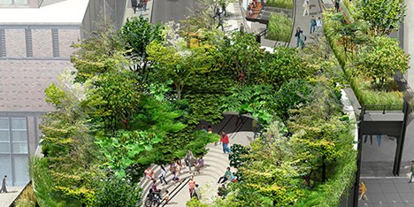 Plant-filled amphitheatre proposed for the High Line’s final stretch