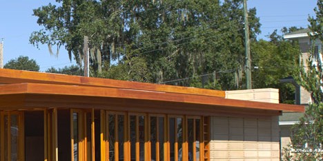 Unbuilt Frank Lloyd Wright house realised 74 years after it was designed