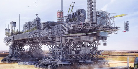 Very Large Structure by Manuel Domínguez is a giant city on wheels