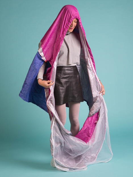 Walking Shelter tent stored in shoes by Sibling