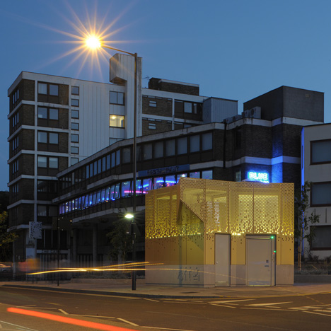Golden public toilet by Gort Scott aims to “inspire confidence”