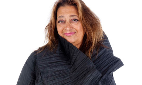 Zaha Hadid portrait wearing Elke Walter