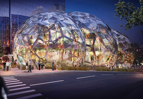 Amazon wins approval for Seattle headquarters inside giant orb-shaped greenhouses