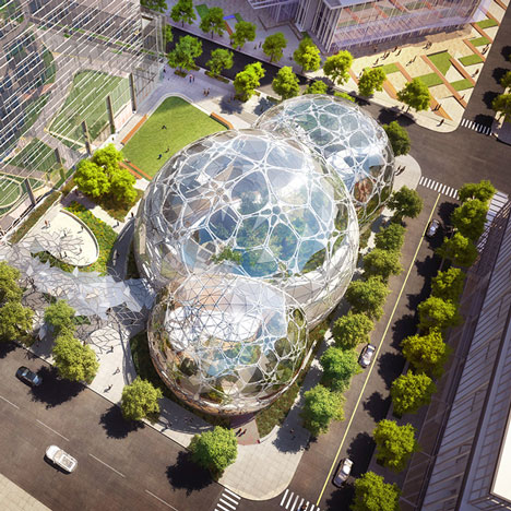 Amazon wins approval for Seattle headquarters inside giant orb-shaped greenhouses