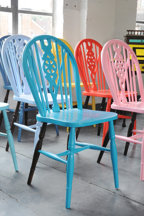 Nineteenth Century Wheelback Chairs by Out of the Dark at Interiors UK 2014