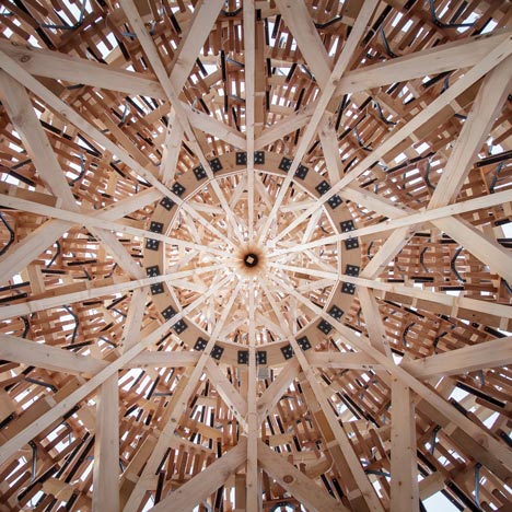 Christmas tree made from sledges that will be donated to children's charity