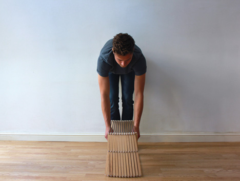 Star-shaped clothes horse by Aaron Dunkerton