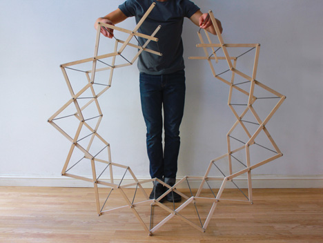 Star-shaped clothes horse by Aaron Dunkerton