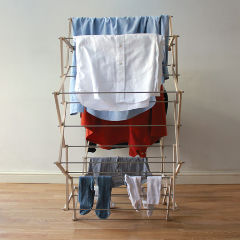 Star-shaped clothes horse by Aaron Dunkerton