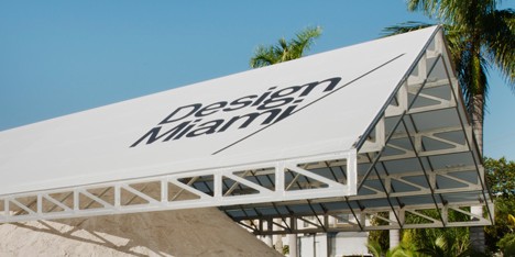 Roof over a pile of sand forms entrance to Design Miami 2013