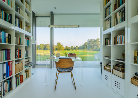 Dutch studio Inbo hides a transparent house behind a grove of trees