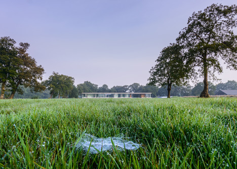 Dutch studio Inbo hides a transparent house behind a grove of trees