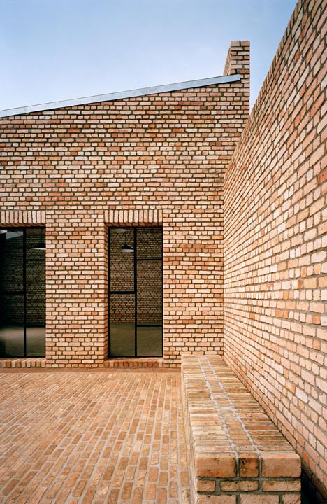 Clay brick education centre in Rwanda by Dominikus Stark Architekten