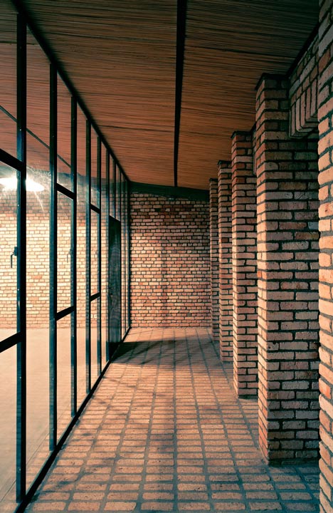 Clay brick education centre in Rwanda by Dominikus Stark Architekten