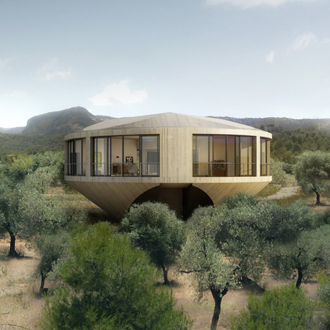 Johnston Marklee designs rotunda residence for series of Spanish holiday homes