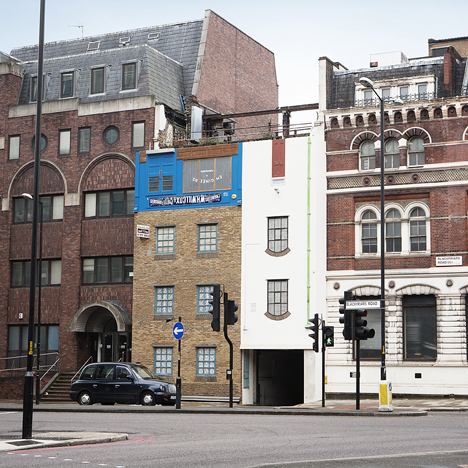 Miner on the Moon by Alex Chinneck is an upside-down building in London