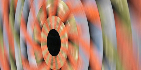 Optical illusions created by spinning marble disks by Raffaello Galiotto for Lithos Design