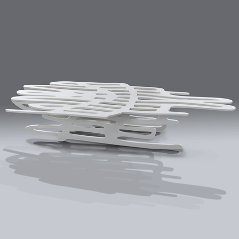 Pipapo sculpture made from artificial stone by Juergen Mayer H at Art Basel Miami Beach