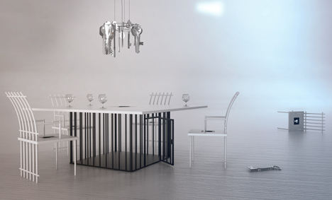 Poczekalnia restaurant imagined like a prison by Karina Wiciak
