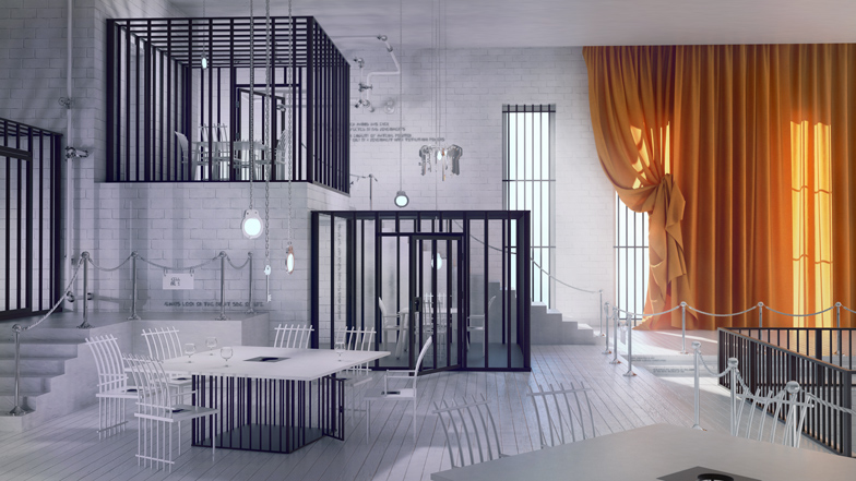 Imaginary restaurant designed like a prison by Karina Wiciak