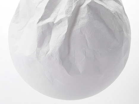 Semi wrinkle wash lamp by Nendo