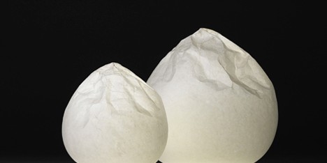 Semi wrinkle wash lamp by Nendo