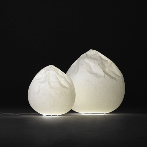 Semi wrinkle wash lamp by Nendo