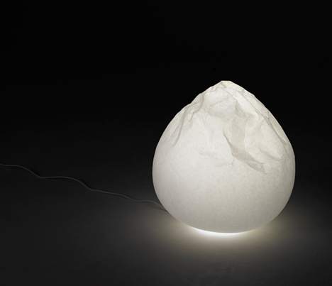 Semi wrinkle wash lamp by Nendo