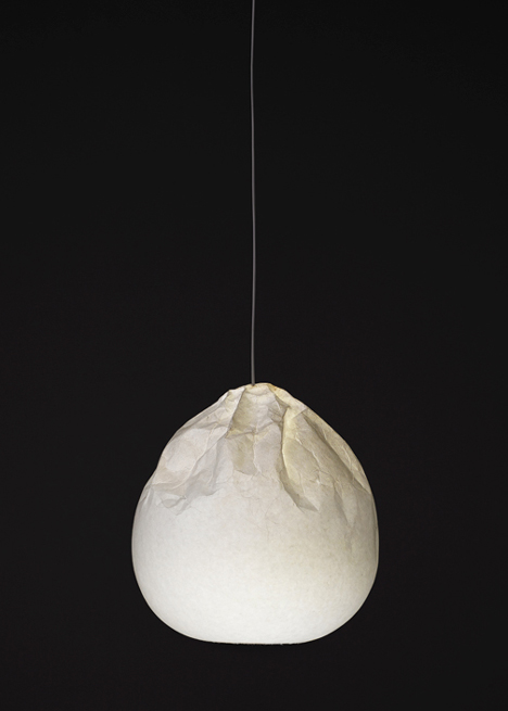 Semi wrinkle wash lamp by Nendo