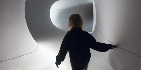 Suspense immersive fabric installation by Sophia Chang