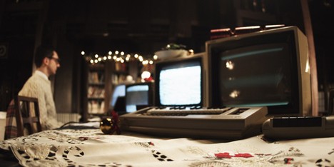Vintage computers sing a Christmas carol