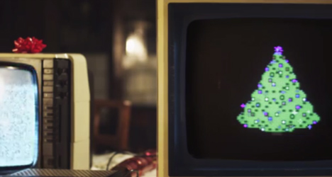 Vintage computers sing a Christmas carol