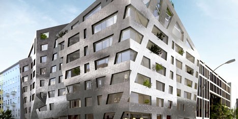 Daniel Libeskind designs metallic apartment block for Berlin's Chausseestrasse
