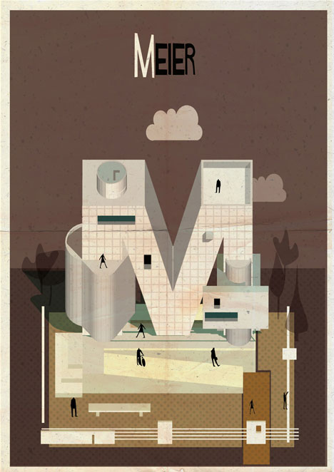 Archibet alphabet of architects by Federico Babina