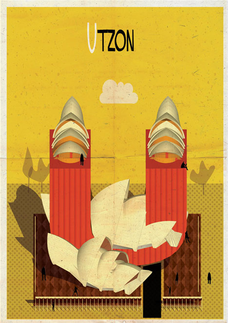 Archibet alphabet of architects by Federico Babina